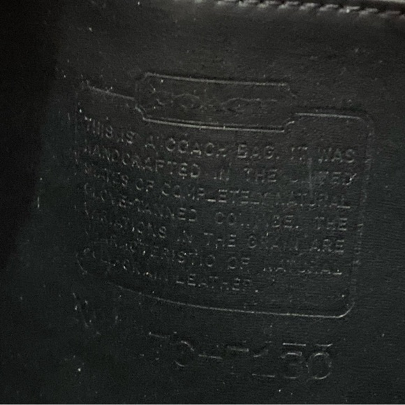 Vintage Coach Station Bag Black Leather Crossbody Satchel Purse 5130 No Strap - Picture 7 of 16
